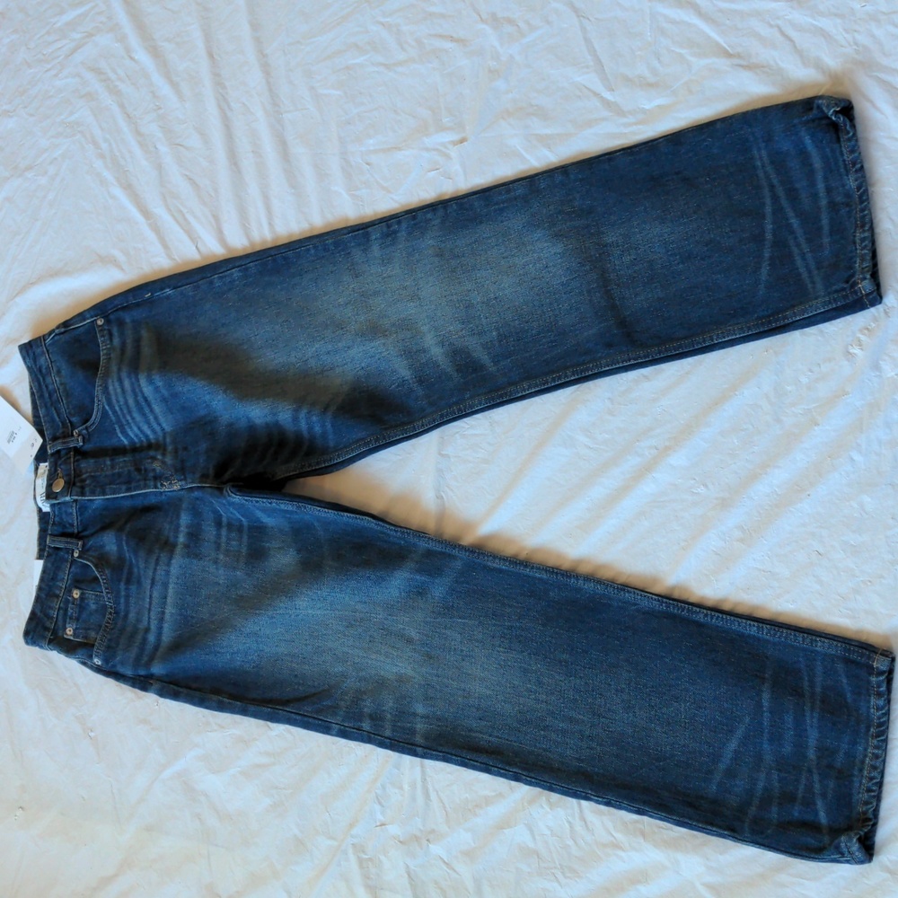 Zara The Straight Cropped Jean In Extreme Indigo NWT Size 8